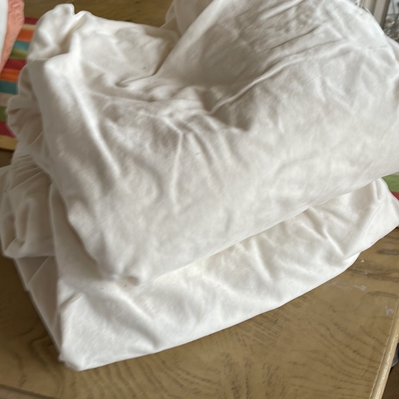 Pottery Barn Other Pottery Barn Ivory Cream Velvet Curtain Set 5x96